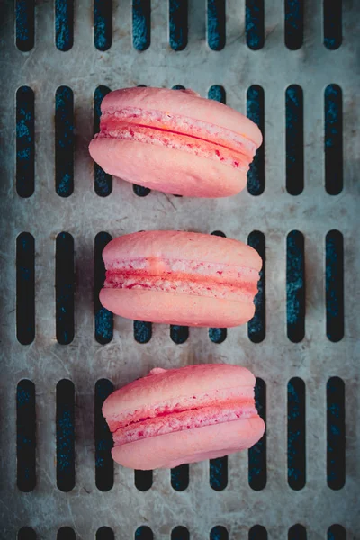 Pink sweet macaroons — Stock Photo, Image