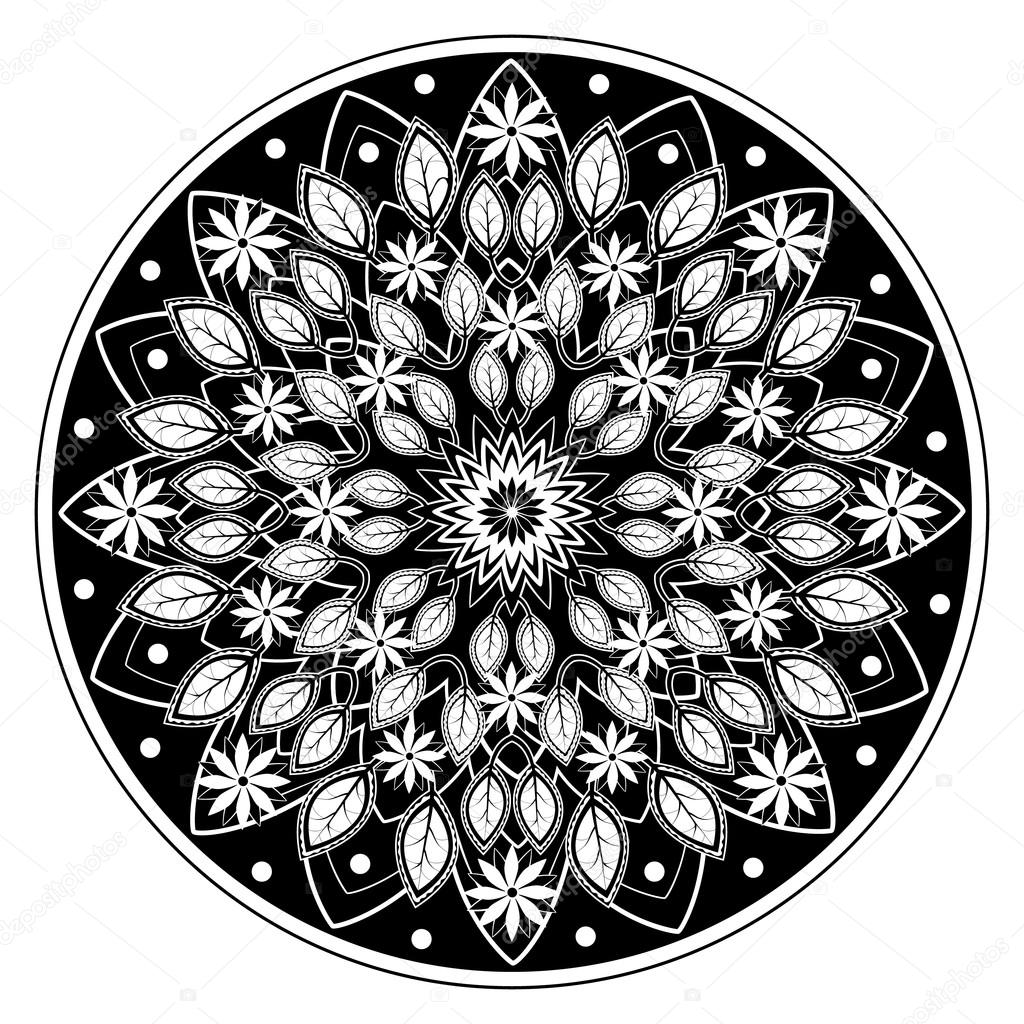 Mandala-Muster für eine Erwachsenen-Malbuch — Stockvektor © Funandcake