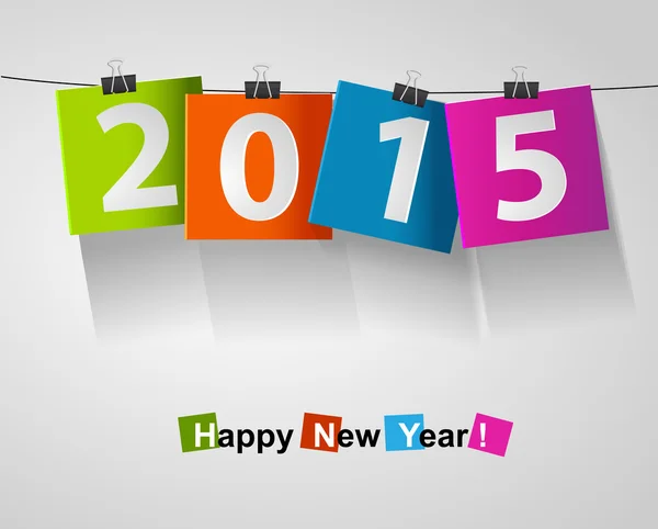 Feliz año nuevo 2015 tarjeta — Vector de stock