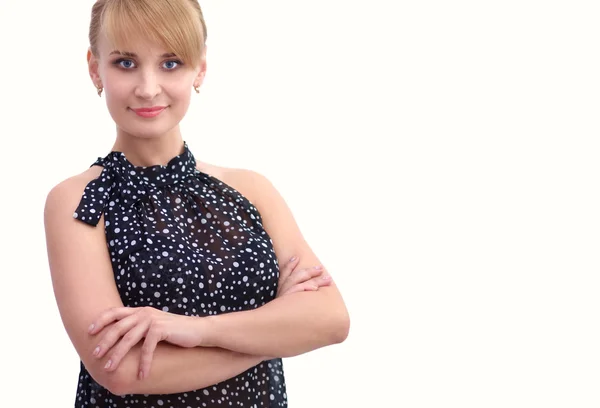 Portrait of an attractive young woman standing — Stock Photo, Image