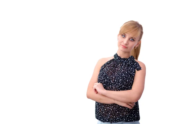 Portrait of an attractive young woman standing — Stock Photo, Image