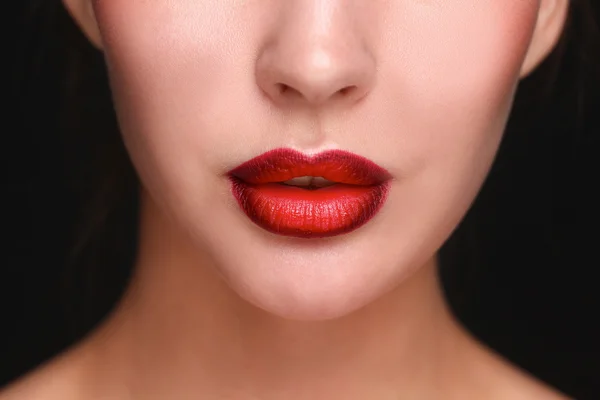 Close up portrait of beautiful young woman face — Stock Photo, Image