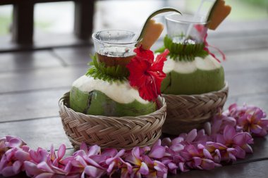 taze hindistan cevizi içecek