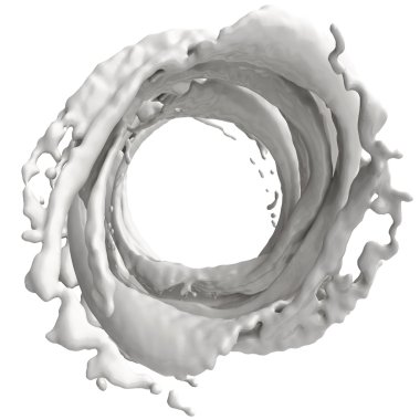 Beyaz arka planda gri boya sıçrama.