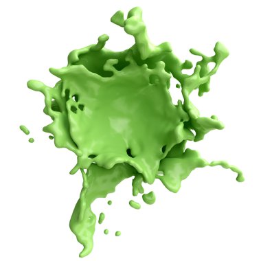 Yeşil Boya su sıçramalarına daire