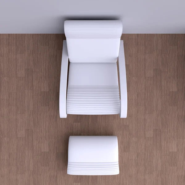 Armchair in corner of room — Stock Photo, Image