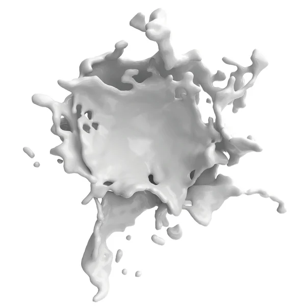 White Paint splashes circle — Stock Photo, Image