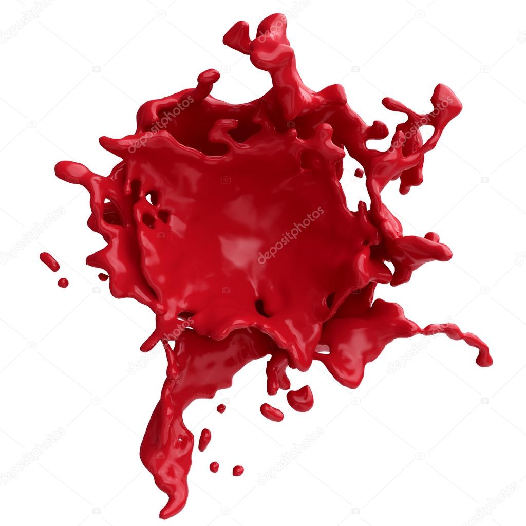 Red Paint splashes circle