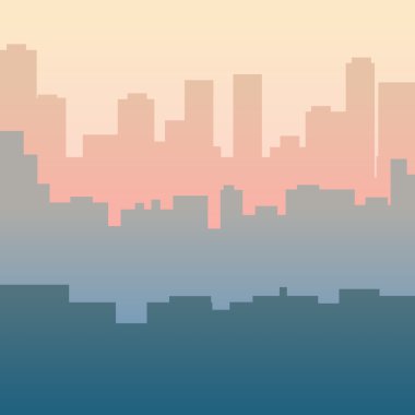 vektör şehir kontür binalar