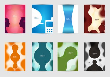 El ilanı, broşür için şablon lar seti