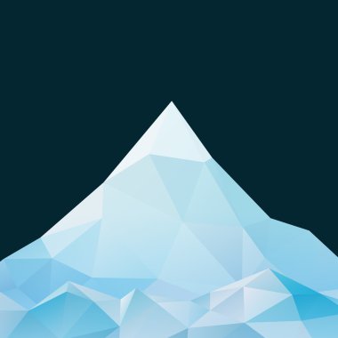Poligonal origami tarzı dağ manzarası.