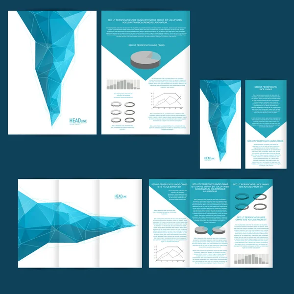 Set di modelli di design con volantino, poster — Vettoriale Stock