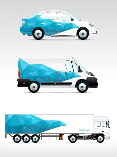 Passenger car, truck, bus — ストックベクタ