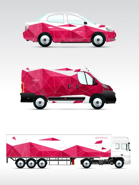 Passenger car, truck, bus — ストックベクタ