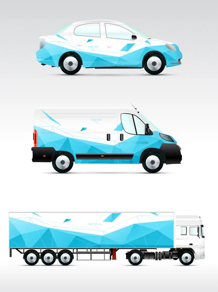 Passenger car, truck, bus — ストックベクタ