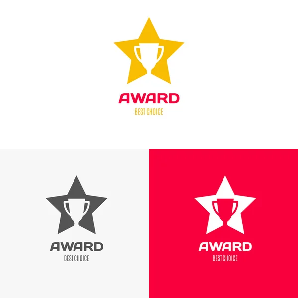 Graphic elements  with award and trophy. — Stock Vector