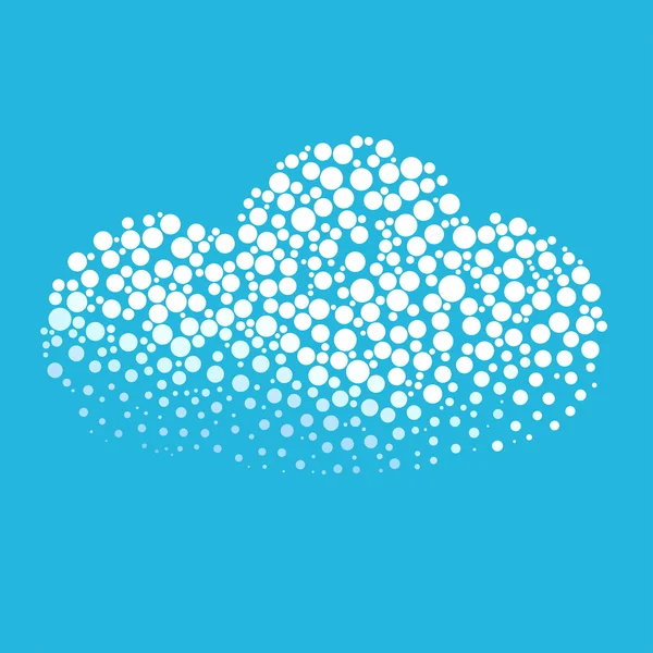 Silhouette nuvolosa costituita da cerchio . — Vettoriale Stock