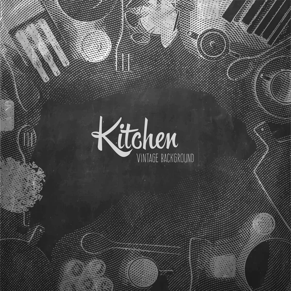 背景与厨房用具 — 图库矢量图片