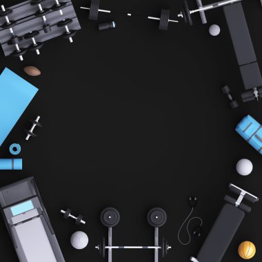 spor malzemeleri ile Oda. 