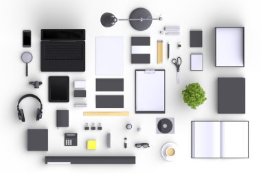Çeşitli boş office nesneleri kümesi 