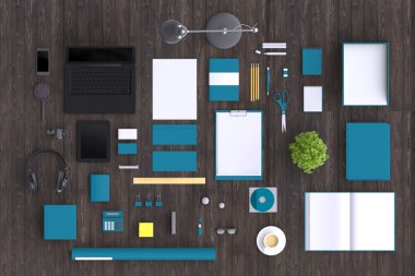 Çeşitli boş office nesneleri kümesi 