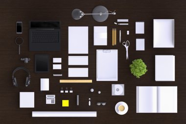 Çeşitli boş office nesneleri kümesi 