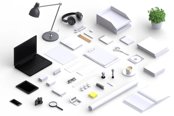 Çeşitli boş office nesneleri kümesi
