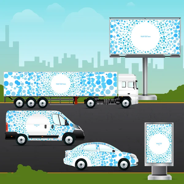 Design template vehicles, outdoor advertising — Stok Vektör