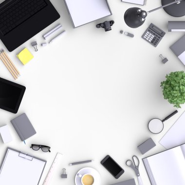 Çeşitli boş office nesneleri kümesi 