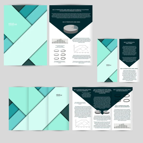 Set van ontwerpsjablonen met flyer, poster, brochure. — Stockvector