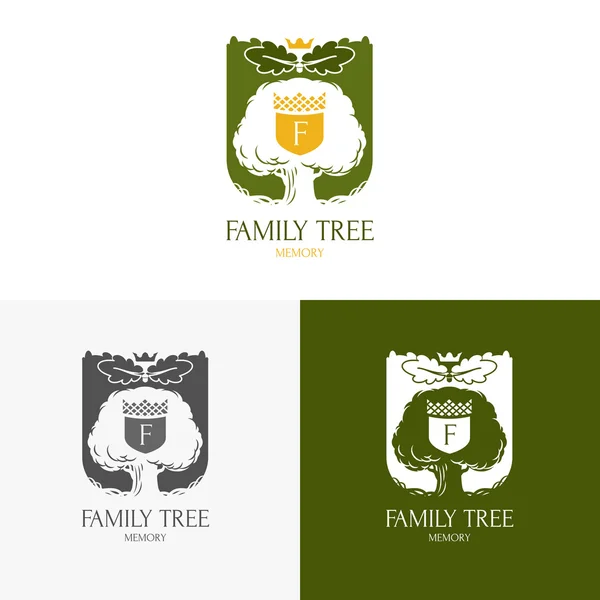 Logotipos de roble conjunto — Vector de stock