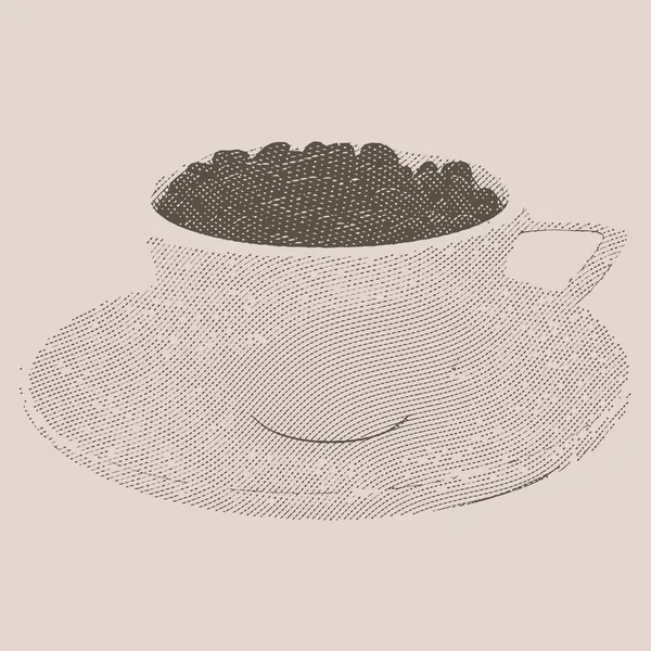 Café dans le style de gravure vintage — Image vectorielle