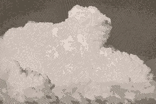 Nuvole cielo Vintage incisione — Vettoriale Stock