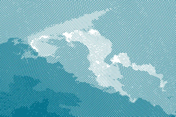 Урожай хмари неба гравірування — стоковий вектор