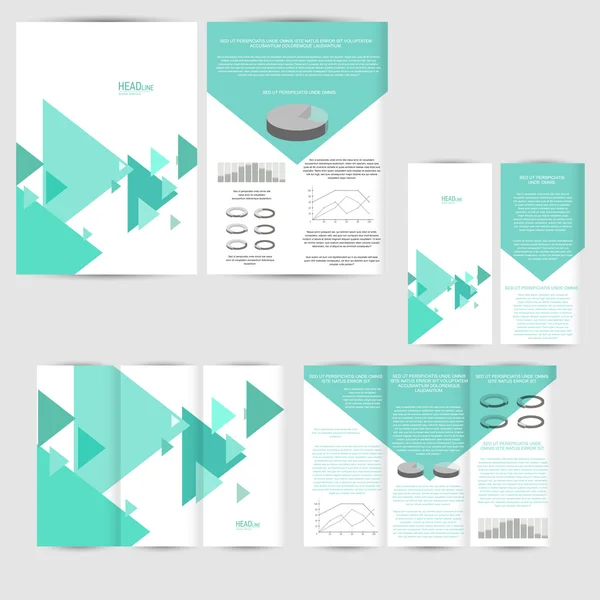 Set ontwerpsjabloon met flyer, poster — Stockvector