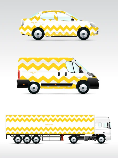 Template of vehicles for advertising — Stock Vector