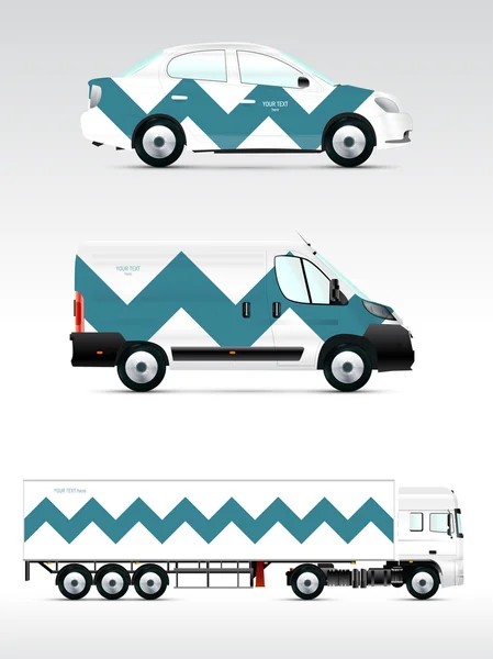 Template of vehicles for advertising — Stock Vector