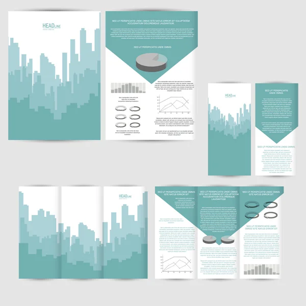 Set ontwerpsjabloon met flyer, poster — Stockvector