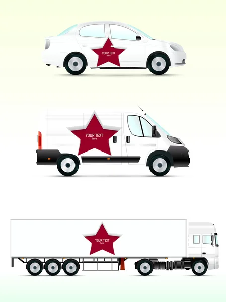 Modèle de véhicule pour la publicité, l'image de marque ou les affaires — Image vectorielle