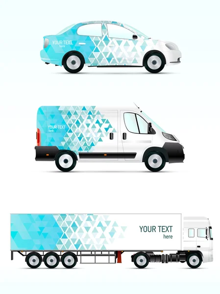 Template vehicle for advertising, branding or business — Stock Vector