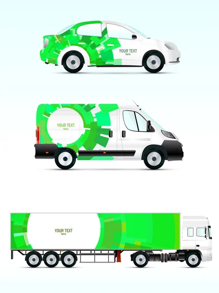 Template vehicle for advertising, branding or business — Stock Vector