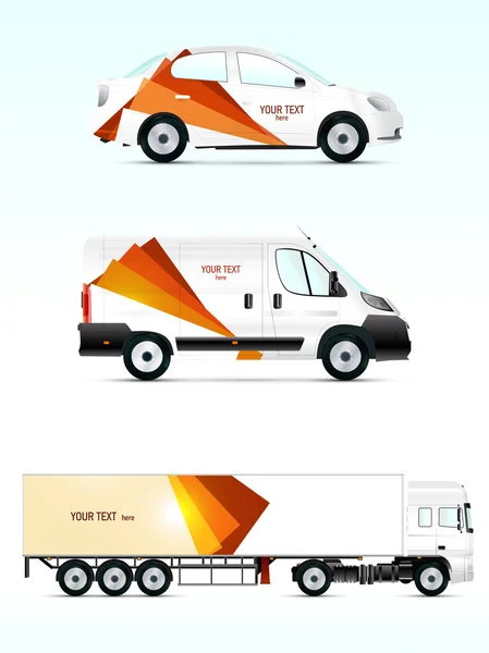 Template vehicle for advertising, branding or business — Stock Vector