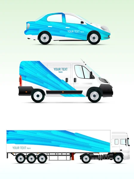 広告、ブランド、またはビジネスのためのテンプレート車両 — ストックベクタ