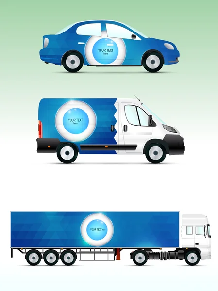 Sjabloon voertuig voor reclame, branding of zakelijke — Stockvector