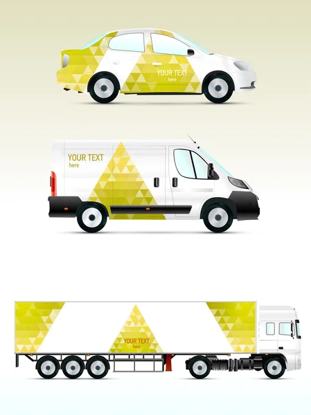 Template vehicle for advertising, branding or business — Stock Vector