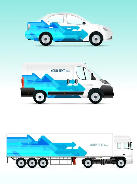 広告、ブランド、またはビジネスのためのテンプレート車両 — ストックベクタ