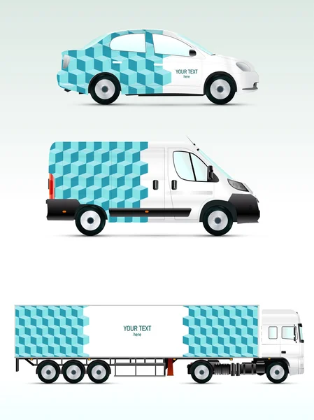 Template vehicle for advertising, branding or business — Stock Vector