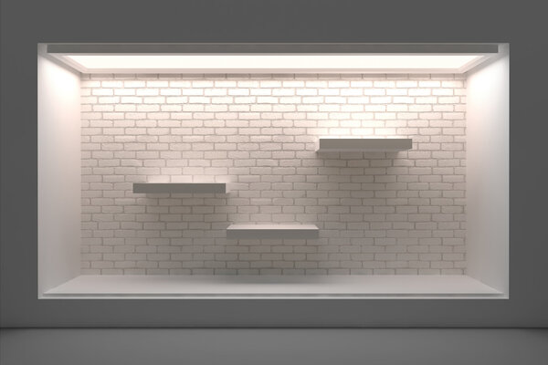 Storefront with lighting