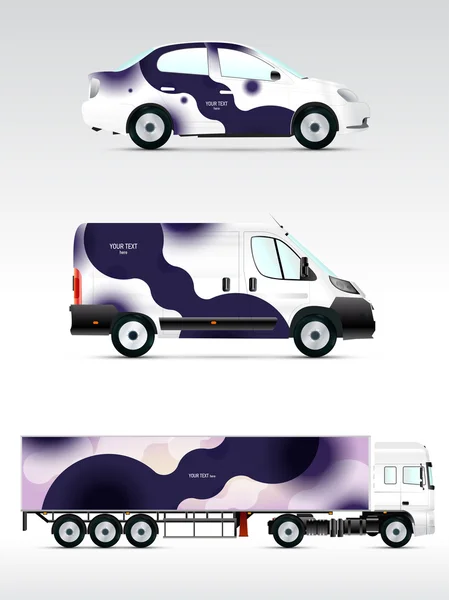 Template vehicle for advertising — Stock Vector