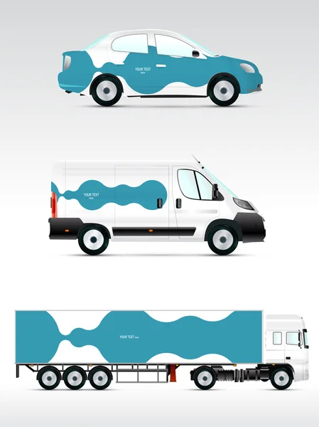 Template vehicle for advertising — Stock Vector